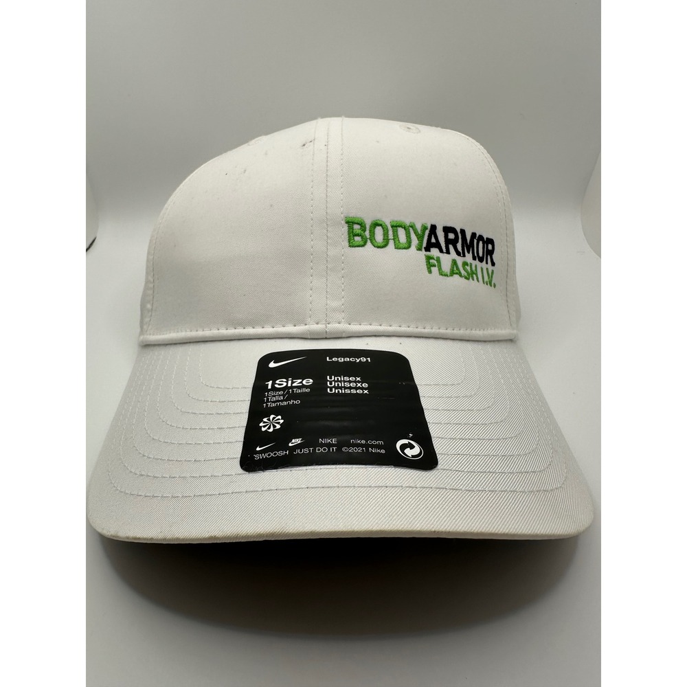 Nike Legacy91 BodyArmor Flash IV Golf Hat Cap White Dri-FIT Adjustable Unisex
